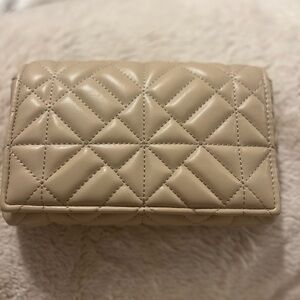 Zara Quilted Tan Handbag